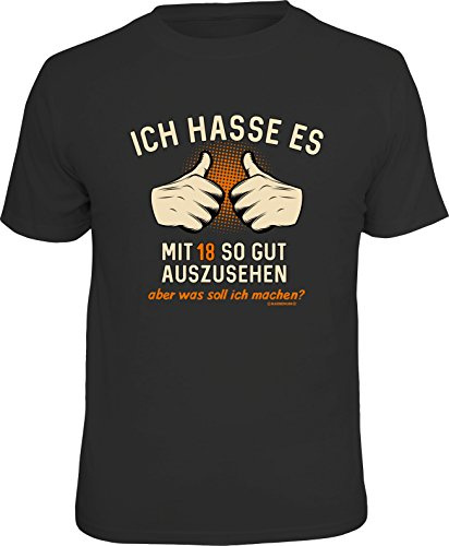 Das Geschenk T-Shirt zum 18. Geburtstag - Endlich volljährig, Hasse Es, L