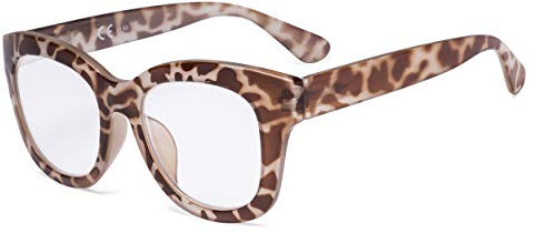 Eyekepper Übergroß Lesebrille - Retro Lesehilfe für Frauen - Braun/Schildkröte +1.25