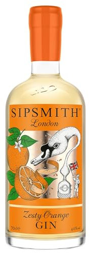 Sipsmith Zesty Orange Gin I Frische Zitrusnoten, kombiniert mit feinem Wacholdergeschmack I 40% Vol I 700ml Einzelflasche