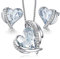 CDE Schmuckset Damen Geschenke für Frauen Herz Halskette Kette Ohrringe Set, Rosegold mit Geschenkbox Valentinstag Jahrestag Geburtstag Muttertags Freundin Ehefrau Mädchen