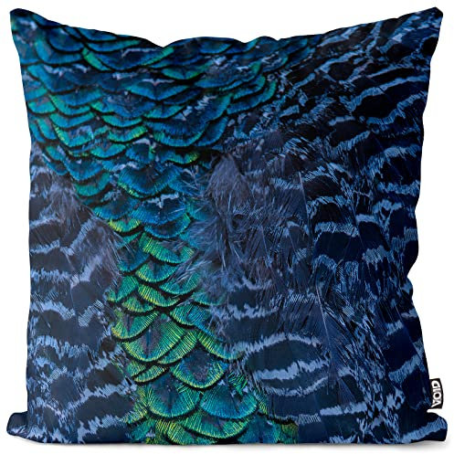 VOID Pfauenfeder Kissenbezug Kissenhülle Sofakissen Kissen Deko Outdoor-Kissen Dekokissen, Kissen Größe:40 x 40 cm