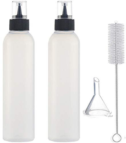 morneve Squeeze Writer Bottles Cookie Icing Bottle Applicator DIY Cake Decorating Biscuit Food Coloring Sauces Condiments Syrup Salad Dressing Pancake Ketchup Bottle 6oz Funnel Brush Baking Set 2pcs