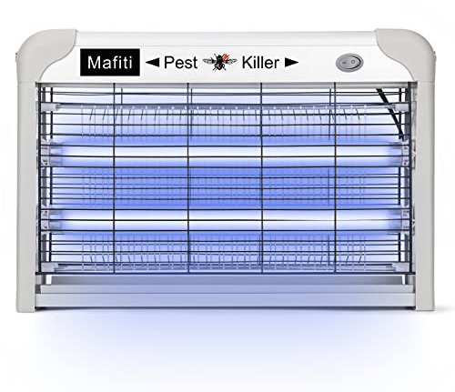 mafiti MS600 Eléctrico Mata Mosquitos, 20W Trampa de Insectos con Luz UV, Mata Moscas, Polillas ect, Asesino Silencioso para Uso Residencial y Comercial (MS600 ES)