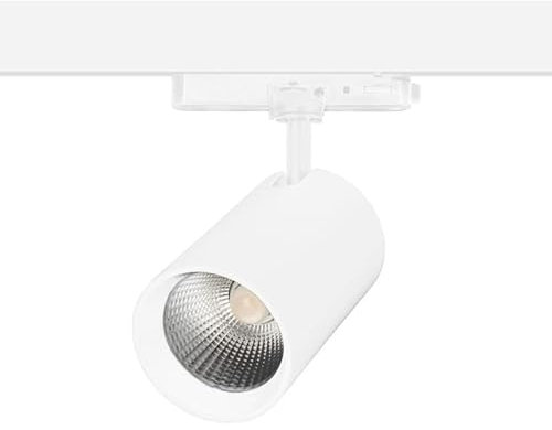FORLIGHT Proyector LED de Carril 24.6W - Luz Blanca Cálida 3000K, 1984lm, Diámetro 90mm - Compatible con Carril Trifásico, Orientable y Fácil Instalación