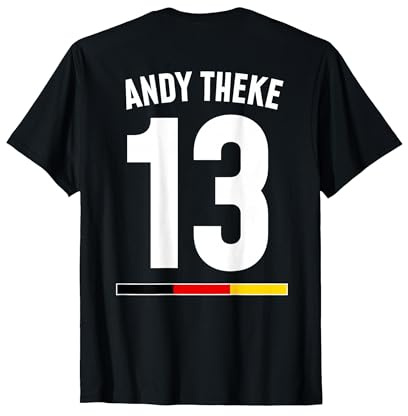 Andy Theke Mallorca Urlaub Malle Party Trikot T-Shirt, Herren, Schwarz, L