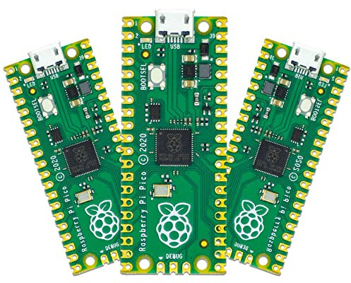 Rasppishop Raspberry Pi Pico (seleccionable, entre 1 y 10 unidades), incluye pegatinas (3 unidades)