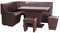 Rodnik Eckbankgruppe Arizona braun Kunstleder, Essecke, Essgruppe, Eckbank, Esstisch ausziehbar, Hocker (4 TLG. Komplett-Set), B 200 x 151 cm. H 93 cm. T 66 cm., 348.