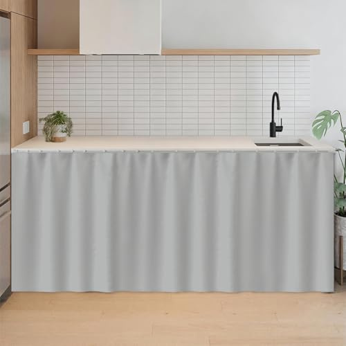 SK Studio Kurzstore Gardinen Vintage Küchenvorhang Privatsphäre Fenstervorhang Fruchtmuster für Küche Wohnzimmer Cafè Landhaus Grau, 100x70cm