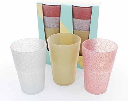 Mojito Design 6 bicchieri Cocktail 35 Cl. PP riutilizzabili glitter