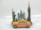 New York Poly Souvenir Modell mit Schneekugel 6,5 cm Empire State Liberty Taxi