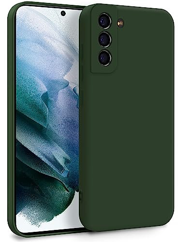 MyGadget Hülle für Samsung Galaxy S21 - Zweilagige Handyhülle mit Kameraschutz - Cover mit Innenfutter & Silikon außen - Olive Grün