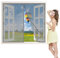 Magnet Fliegengitter Fenster, 60x120 cm BalkonFenster Ohne Bohren Magnetische Adsorption Faltbar, Insektenschutz Magnetvorhang Ideal für Wohnzimmer KellerFenster TerrassenFenster, Grau P