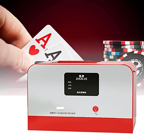 Intelligente Kartenhändler-Maschine, um 360° drehbare, vollautomatische Kartenhändler-Roboter-Pokermaschine, maximal 2 Kartendecks, Kartenmischer für 2–8 Personen, Keine Mischfunktion