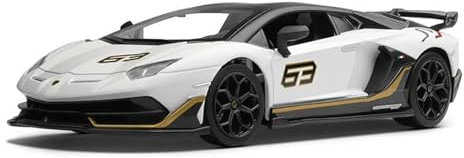 CUTSUGOK maßstabsgetreues Auto 1:24 für Lamborghini Aventador SVJ 63 Legierung Rennwagen Diecasts Metallautomodell mit Ton und Licht Modellfahrzeug zum Sammeln(A)