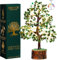 Arbre de vie en cristal de jade vert pour la chance et la prospérité Décoration pour la maison et le bureau | Bonsaï fait main pour la richesse, l'équilibre et la bonne fortune | Cadeau de bien-être