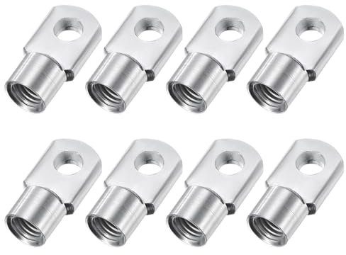 QUARKZMAN Vérin à Gaz M8, Raccord de Joint, Connecteurs Filetés Femelles, Acier Ton Argent, 8 Pièces