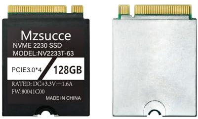 Mzsucce M.2 NVME PCIe 2230 SSD 512GB Compatible with Steam Deck/dell/Microsoft Sruface Upgrade & Expand, High Performance & Efficiency. (GB, 128)