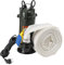 CDZHLTG 1100W Elektrische Tauchpumpe mit Schwimmerschalter, 2 STORZ C KUPPLUNG und 20m Schlauch Wasserpumpe Schmutzwasserpumpe Pumpe Fäkalienpumpe