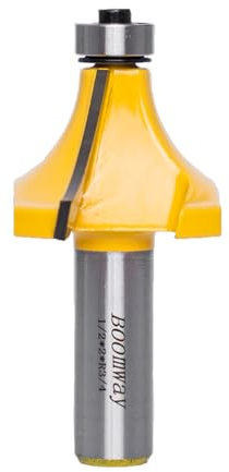Boomway Roundover Router Bit, Edge Forming, Bead Rounding, Edging Bit (3/4'' Radius-1/2'' Shank)