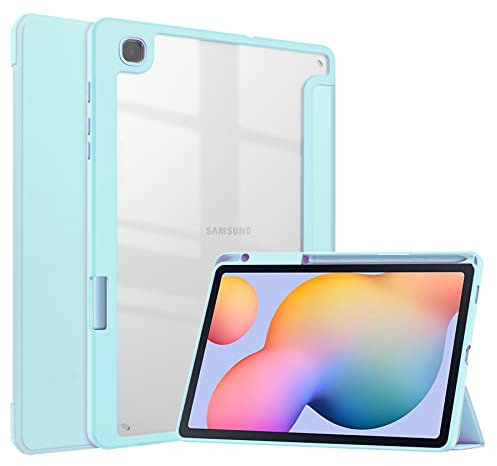 Protección de tabletas Caso de Samsung Galaxy Tab S6 Lite 10.4 Inch 2022/2020 (SM-P613/P619/P610/P615) Funda de tableta, TPU Cubierta delgada con soporte de lápiz, estuche automático/sleep inteligente