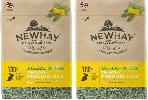 Timothy Feeding Hay with Dandelion and Nettle 1kg (Pack of 2)