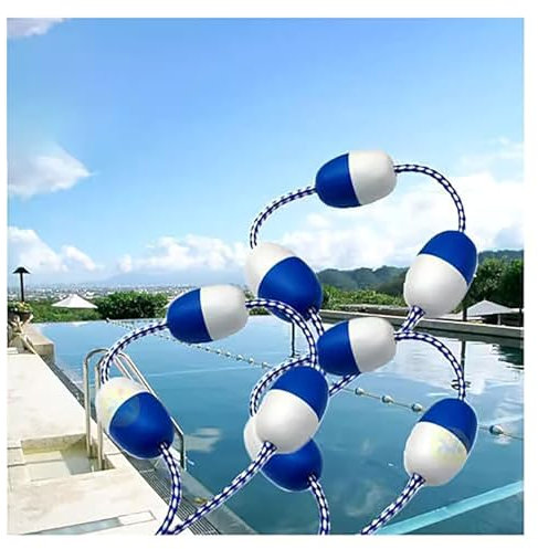 Pool-Sicherheitsseil-Set, schwimmende Poolspur, Barriere für flache und tiefe Pool-Schwimmbereiche, Trennwand für Pool-Sicherheit, 2 m