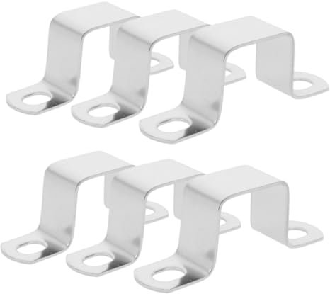 TIDTALEO 6stücke U-förmige Rohrhalterungen Rohrklemmen Für Stabile Unterstützung Für Innen Und Außeneinsatz Wetterbeständig Installieren