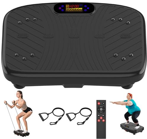 Máquina de entrenamiento de placa vibratoria, plataforma de vibración para drenaje linfático, 200 velocidades ajustables, placa vibratoria para moldeo de potencia, ayuda a perder peso, dar forma
