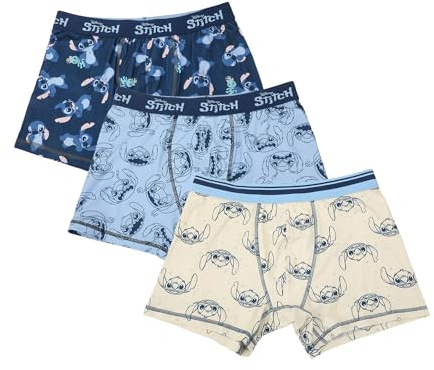 Disney Stitch Character Prints Herren-Boxershorts, 3er-Pack