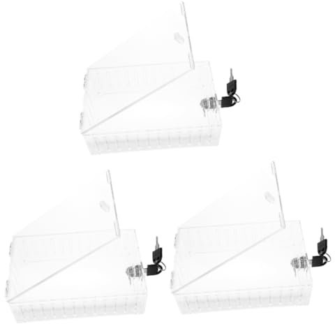 ABOOFAN 3 Sets Thermostat Control Panel Cover Replacement Lock Box for Thermostat Wall