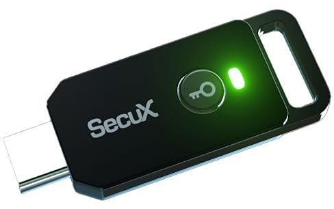 SecuX PUFido Clife Key – Clé USB-C 2FA FIDO2 compatible Google, Microsoft et plus encore – Protection sécurisée