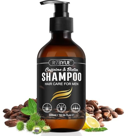 Coffein Shampoo 300 ml – Mit Koffein & Biotin, Stärkt Haarwurzeln, Zur Verbesserung des Haarwachstums, Shampoo Gegen Haarausfall