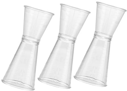 KICHOUSE 3 Pezzi Misurino in Plastica Riutilizzabile Per Cocktail e Vino Misurino a Doppia Faccia Da 1 Oz Accessorio Da Bar Per Barman e Feste