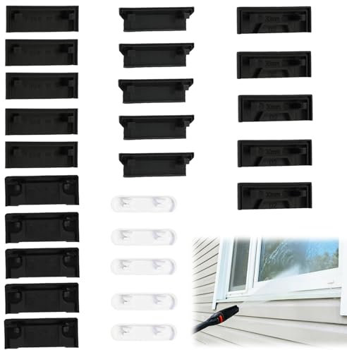 25 Bouchons de Fente pour Fenêtre, Capuchons D’Évacuation D’Eau pour Cadre de Fenêtre en Pvc et Aluminium, Cache-Fente pour Ouvertures de 25 À 40 mm, Accessoires D’Aération Extérieure pour Fenêtres