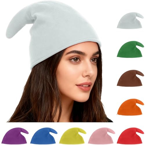 Zwergenmütze Mütze Bunte Zipfelmütze Erwachsene Kostüm Weihnachtsmütze für Karneval Fasching Halloween Weihnachten Geburtstag Party Gruppen Kostüm Rollenspiele