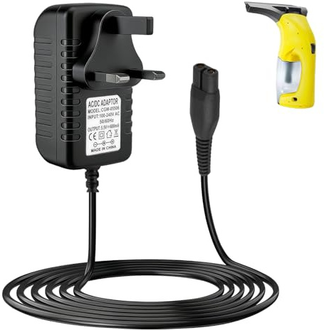 Auravale 5.5V Charger for Karcher Window Vac Cleaner WV1 WV2 Power Lead | Marches Karcher Window Vac Spares Charger WV50 WV55 WV60 WV70 WV75 Charging Cable Lead Fast Charging Performance CE Certified