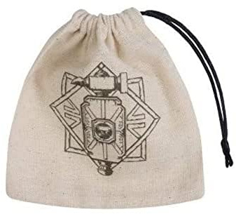 Q-Workshop QWODWA41 Dwarven Basic Dice Bag, Beige/Black