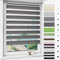 Magiea Doppelrollo Klemmfix ohne Bohren & mit Bohren, Anthrazit B45 x H150 cm Stoffbreite 41 cm, Klemmrollo lichtdurchlässig und Blickdicht, Fensterrollo Sonnenschutzrollo für Fenster