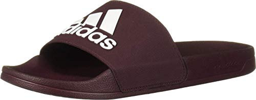 adidas Men's Adilette Shower Sandal, Maroon White Maroon, 3.5 UK