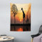 ABAKUHAUS Afrika Wandteppich, Giraffe im Wilden Wald aus Weiches Mikrofaser Stoff Waschbar ohne Verblassen Digitaldruck, 110 x 150 cm, Schwarz Orange