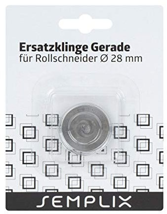 SEMPLIX Ersatzklinge Rollschneider Gerade 28mm: Zum Nähen, Handarbeiten, Basteln | für Stoffe, Filz, Leder, Papier, Foto
