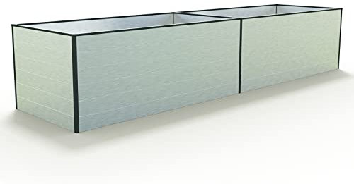 GFP Aluminium Hochbeet Kingsize Daniela - 387 x 99 x 77 cm - Alu Natur, Stecksystem, langlebig