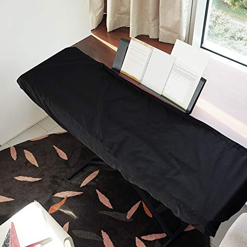 Clairevoire 2019 Tastatur und Digital Piano Hülle (wasser und staubabweisend), verstellbare BuchständerÖffnung (passend für alle Modelle) 53.5 inch [136 cm] Reversible Midnight BlackRed
