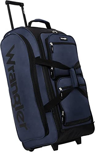 Wrangler Uni-Erwachsene 30 Rolling Duffel Reisetasche mit Rollen, Marineblau