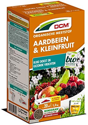 Engrais Fraises & Petits Fruits 1,5 kg dans une boîte saupoudrée