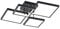 Trio Leuchten LED Deckenleuchte Sorrento 627710432, Metall Schwarz matt, inkl. 24 Watt LED, Switch Dimmer