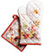 Maison d' Hermine Ofenhandschuh + Topflappen aus 100% Baumwolle, hitzebeständiger Ofenhandschuh(19cm x 33cm) & Topflappen(20cm x 20cm) für Koch, Mikrowelle, Amarante – Erntedankfest/Weihnachten