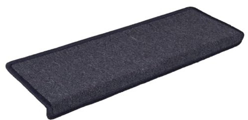 vidaXL Stufenmatten 15 STK. 65 x 21 x 4 cm Dunkelgrau und Blau Rechteckiger Rand