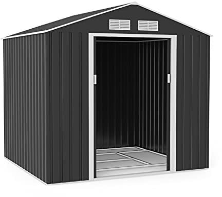 BillyOh Portland Apex Garden Storage Shed, Dark Grey (7x6 ft)