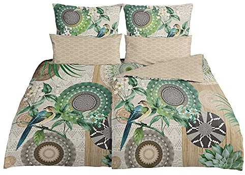 HIP Bettbezug für Doppelbett, 200 x 200 cm, Flanell, Nr. 30092, Sand